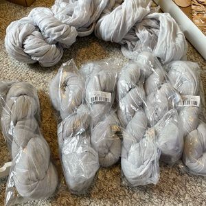 8 Light Grey Cheesecloth Runners